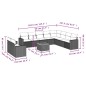 vidaXL Set de sofás de jardín 11 pzas y cojines ratán sintético negro vidaXL Set de sofás de jardín 11 pzas y cojines ratán sintético negro