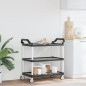 vidaXL Carrito de 3 niveles aluminio negro 99x50x96 cm vidaXL Carrito de 3 niveles aluminio negro 99x50x96 cm