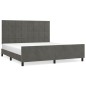 vidaXL Estructura cama con cabecero terciopelo gris oscuro 160x200 cm