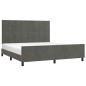 vidaXL Estructura cama con cabecero terciopelo gris oscuro 160x200 cm