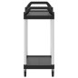 vidaXL Carrito de 2 niveles aluminio negro 81x41x92 cm