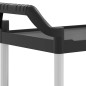 vidaXL Carrito de 2 niveles aluminio negro 81x41x92 cm