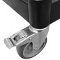 vidaXL Carrito de 2 niveles aluminio negro 81x41x92 cm