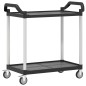 vidaXL Carrito de 2 niveles aluminio negro 99x50x97 cm vidaXL Carrito de 2 niveles aluminio negro 99x50x97 cm