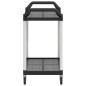 vidaXL Carrito de 2 niveles aluminio negro 99x50x97 cm vidaXL Carrito de 2 niveles aluminio negro 99x50x97 cm