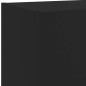 vidaXL Muebles de TV de pared con LED 4 pzas madera ingeniería negro