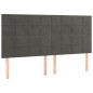 vidaXL Estructura cama con cabecero terciopelo gris oscuro 160x200 cm