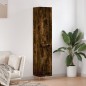 vidaXL Aparador de madera contrachapada roble ahumado 34,5x34x180 cm vidaXL Aparador de madera contrachapada roble ahumado 34,5x34x180 cm