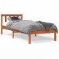 vidaXL Estructura de cama madera maciza pino marrón cera 100x200 cm vidaXL Estructura de cama madera maciza pino marrón cera 100x200 cm