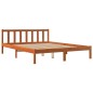 vidaXL Estructura de cama madera maciza pino marrón cera 160x200 cm vidaXL Estructura de cama madera maciza pino marrón cera 160x200 cm
