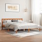 vidaXL Estructura de cama madera maciza pino marrón cera 160x200 cm vidaXL Estructura de cama madera maciza pino marrón cera 160x200 cm