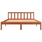 vidaXL Estructura de cama madera maciza pino marrón cera 160x200 cm vidaXL Estructura de cama madera maciza pino marrón cera 160x200 cm