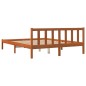 vidaXL Estructura de cama madera maciza pino marrón cera 160x200 cm vidaXL Estructura de cama madera maciza pino marrón cera 160x200 cm