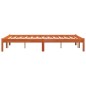 vidaXL Estructura de cama madera maciza pino marrón cera 140x190 cm