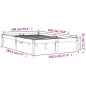 vidaXL Estructura de cama madera maciza pino marrón cera 140x190 cm