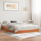 vidaXL Estructura de cama madera maciza pino marrón cera 120x190 cm vidaXL Estructura de cama madera maciza pino marrón cera 120x190 cm