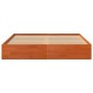 vidaXL Estructura de cama madera maciza pino marrón cera 120x190 cm vidaXL Estructura de cama madera maciza pino marrón cera 120x190 cm