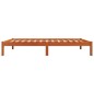 vidaXL Estructura de cama madera maciza pino marrón cera 100x200 cm