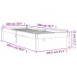 vidaXL Estructura de cama madera maciza pino marrón cera 100x200 cm