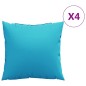 vidaXL Cojines decorativos 4 uds tela turquesa 60x60 cm vidaXL Cojines decorativos 4 uds tela turquesa 60x60 cm