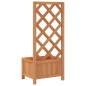 vidaXL Jardinera con enrejado de madera maciza de abeto marrón vidaXL Jardinera con enrejado de madera maciza de abeto marrón