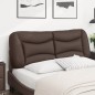 vidaXL Cabecero de cama acolchado cuero sintético marrón 140 cm vidaXL Cabecero de cama acolchado cuero sintético marrón 140 cm