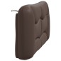 vidaXL Cabecero de cama acolchado cuero sintético marrón 140 cm vidaXL Cabecero de cama acolchado cuero sintético marrón 140 cm