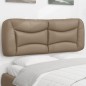 vidaXL Cabecero de cama acolchado cuero sintético capuchino 140 cm