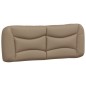 vidaXL Cabecero de cama acolchado cuero sintético capuchino 140 cm