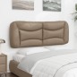 vidaXL Cabecero de cama acolchado cuero sintético capuchino 140 cm