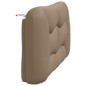 vidaXL Cabecero de cama acolchado cuero sintético capuchino 140 cm