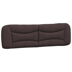 vidaXL Cabecero de cama acolchado tela marrón oscuro 180 cm