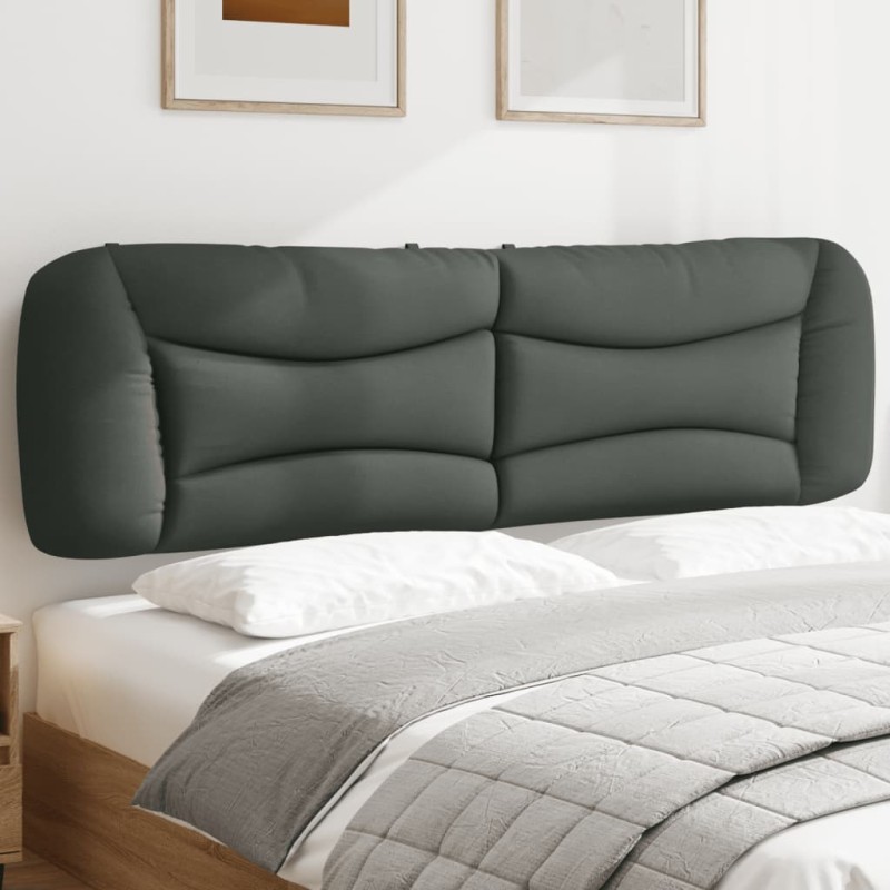 vidaXL Cabecero de cama acolchado tela gris oscuro 180 cm vidaXL Cabecero de cama acolchado tela gris oscuro 180 cm
