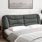 vidaXL Cabecero de cama acolchado tela gris oscuro 180 cm vidaXL Cabecero de cama acolchado tela gris oscuro 180 cm