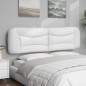 vidaXL Cabecero de cama acolchado cuero sintético blanco 180 cm vidaXL Cabecero de cama acolchado cuero sintético blanco 180 cm