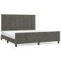 vidaXL Estructura cama con cabecero terciopelo gris oscuro 180x200 cm vidaXL Estructura cama con cabecero terciopelo gris oscuro 180x200 cm