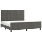 vidaXL Estructura cama con cabecero terciopelo gris oscuro 180x200 cm vidaXL Estructura cama con cabecero terciopelo gris oscuro 180x200 cm