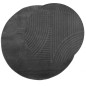 vidaXL Alfombra de pelo corto look escandinavo IZA antracita Ø 80 cm vidaXL Alfombra de pelo corto look escandinavo IZA antracita Ø 80 cm