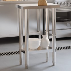 vidaXL Mesa de trabajo de cocina acero inoxidable 55x55x85 cm