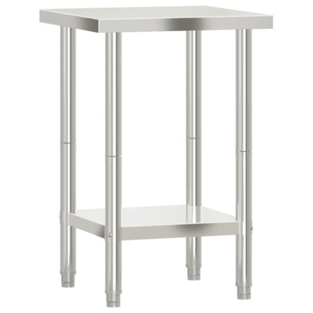 vidaXL Mesa de trabajo de cocina acero inoxidable 55x55x85 cm