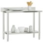 vidaXL Mesa trabajo cocina y salpicadero acero inoxidable 110x55x93 cm vidaXL Mesa trabajo cocina y salpicadero acero inoxidable 110x55x93 cm