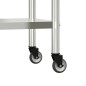 vidaXL Mesa de trabajo de cocina con ruedas acero inox 110x55x85 cm vidaXL Mesa de trabajo de cocina con ruedas acero inox 110x55x85 cm