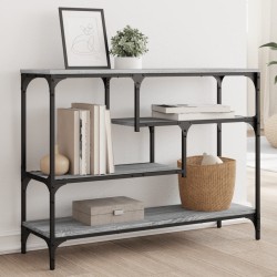 vidaXL Mesa consola madera de ingeniería gris Sonoma 100x30x75 cm
