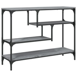 vidaXL Mesa consola madera de ingeniería gris Sonoma 100x30x75 cm