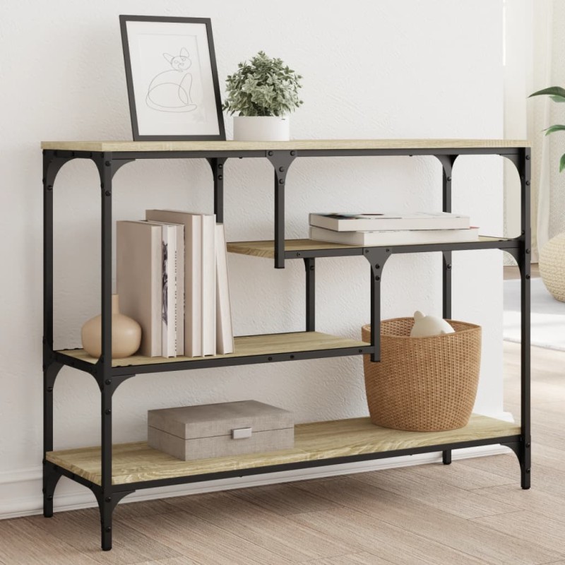 vidaXL Mesa consola madera de ingeniería roble Sonoma 100x30x75 cm