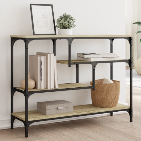 vidaXL Mesa consola madera de ingeniería roble Sonoma 100x30x75 cm