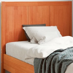 vidaXL Cabecero de cama madera maciza de pino marrón cera 100 cm