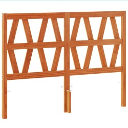 vidaXL Cabecero de cama madera maciza de pino marrón cera 135 cm