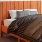 vidaXL Cabecero de cama madera maciza de pino marrón cera 135 cm vidaXL Cabecero de cama madera maciza de pino marrón cera 135 cm