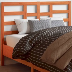 vidaXL Cabecero de cama madera maciza de pino marrón cera 135 cm